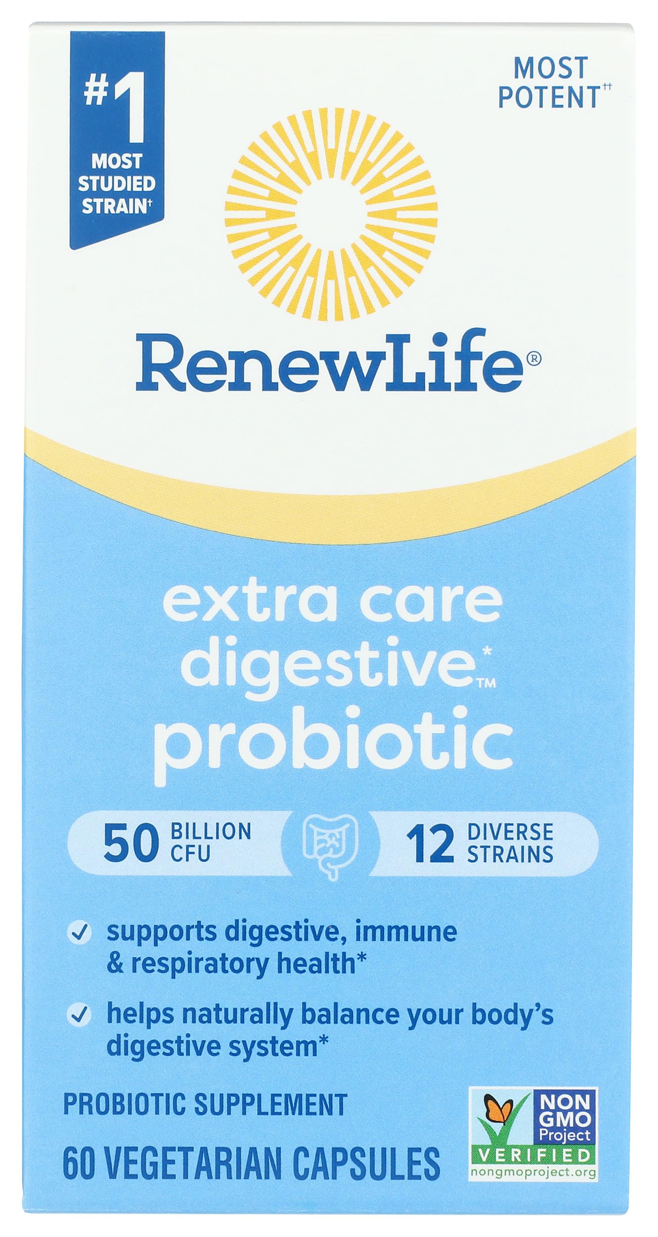 Renew Life Ultimate Flora Extra Care Probiotic 50 Billion, 60 Count
