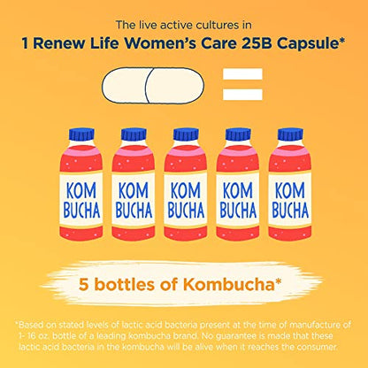 Renew Life Ultimate Flora Women's Care Probiotic 25 Billion CFU - 90 Capsules | Gluten Free, Non-GMO