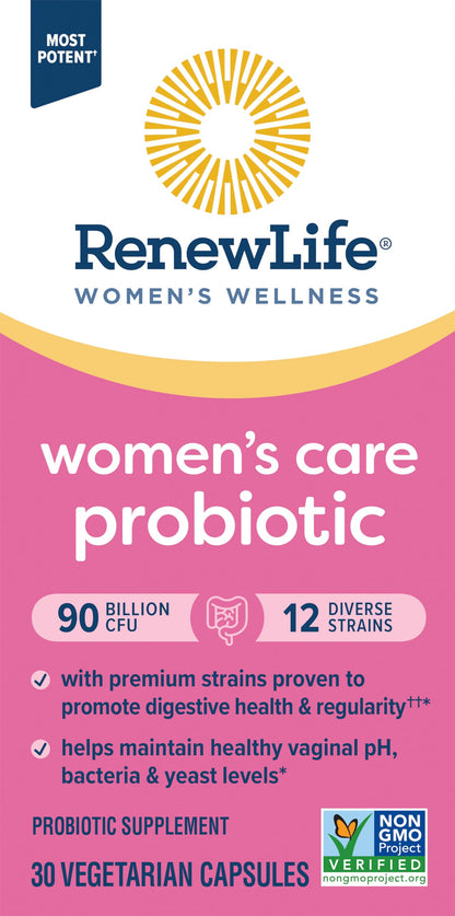 Renew Life Women's Probiotic Capsules - 90 Billion CFU, 12 Strains, 30 Count