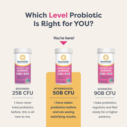 Renew Life Women's Probiotic Capsules - 50 Billion CFU, 60 Count | Vaginal, Urinary, Digestive & Immune Support