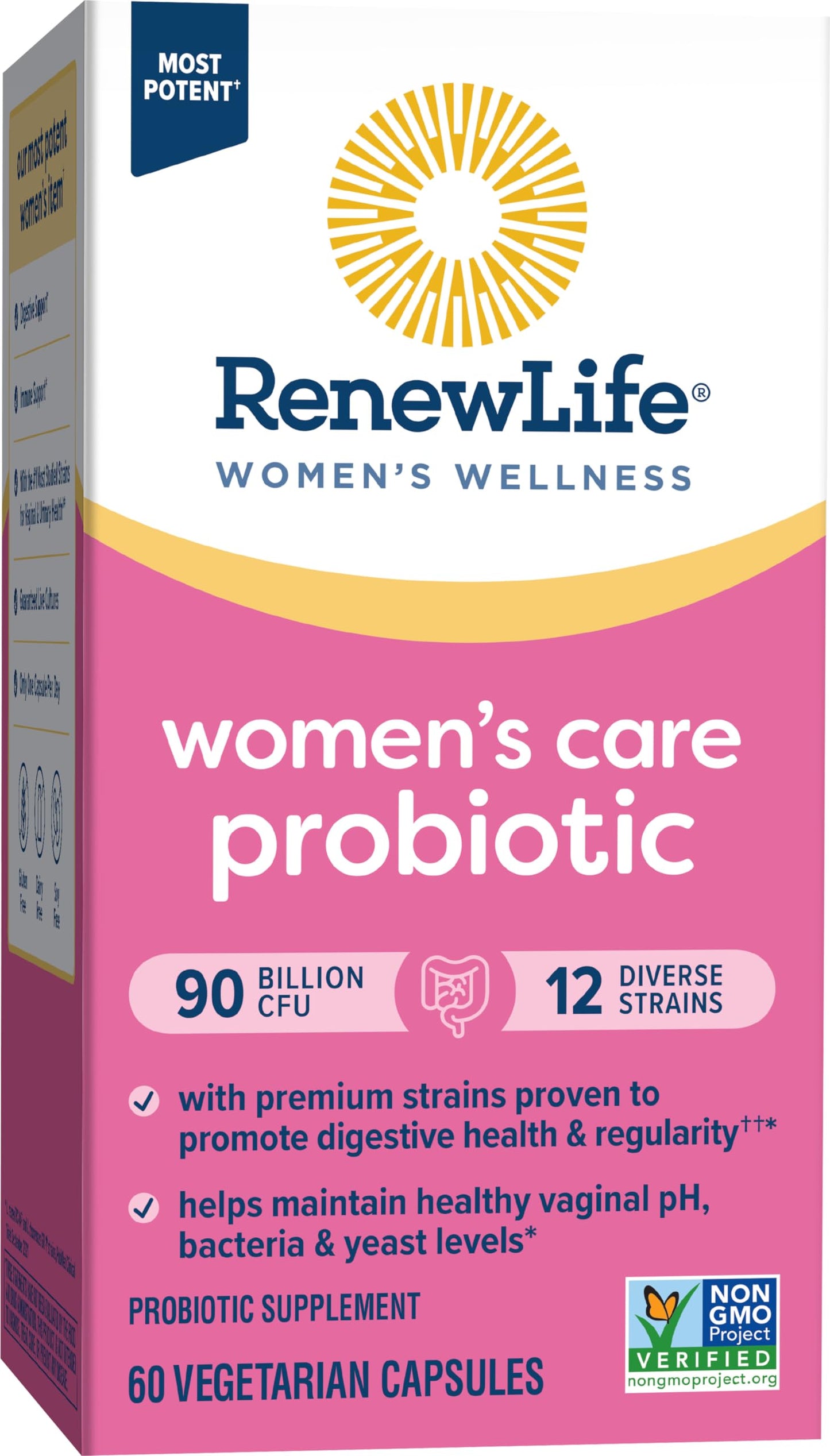 Renew Life Women's Probiotic Capsules — 90 Billion CFU for Vaginal, Urinary, Digestive & Immune Health
