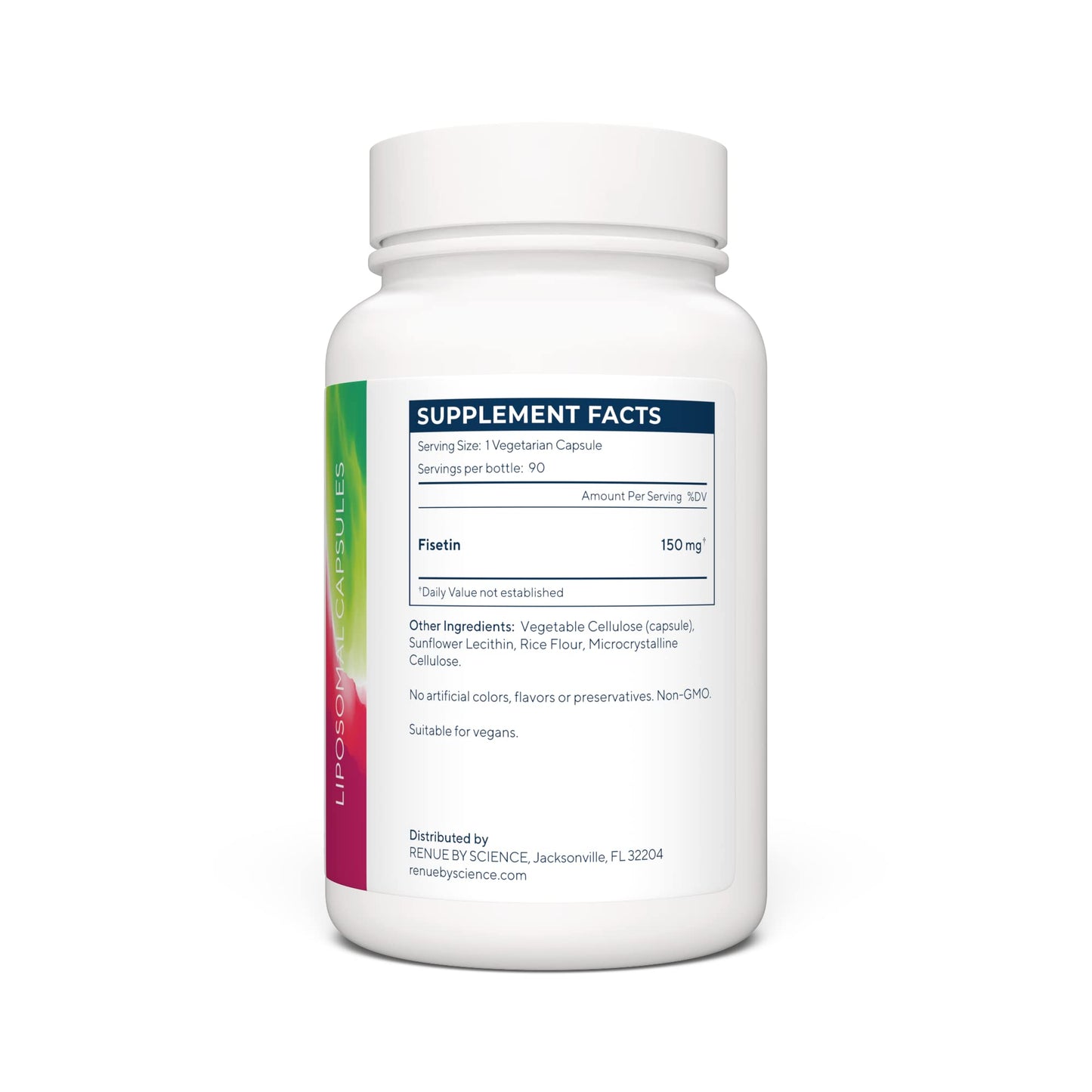 Renue By Science Fisetin - Liposomal 150mg per Serving | 90 Capsules | Senolytic, Bioavailable, USA Made