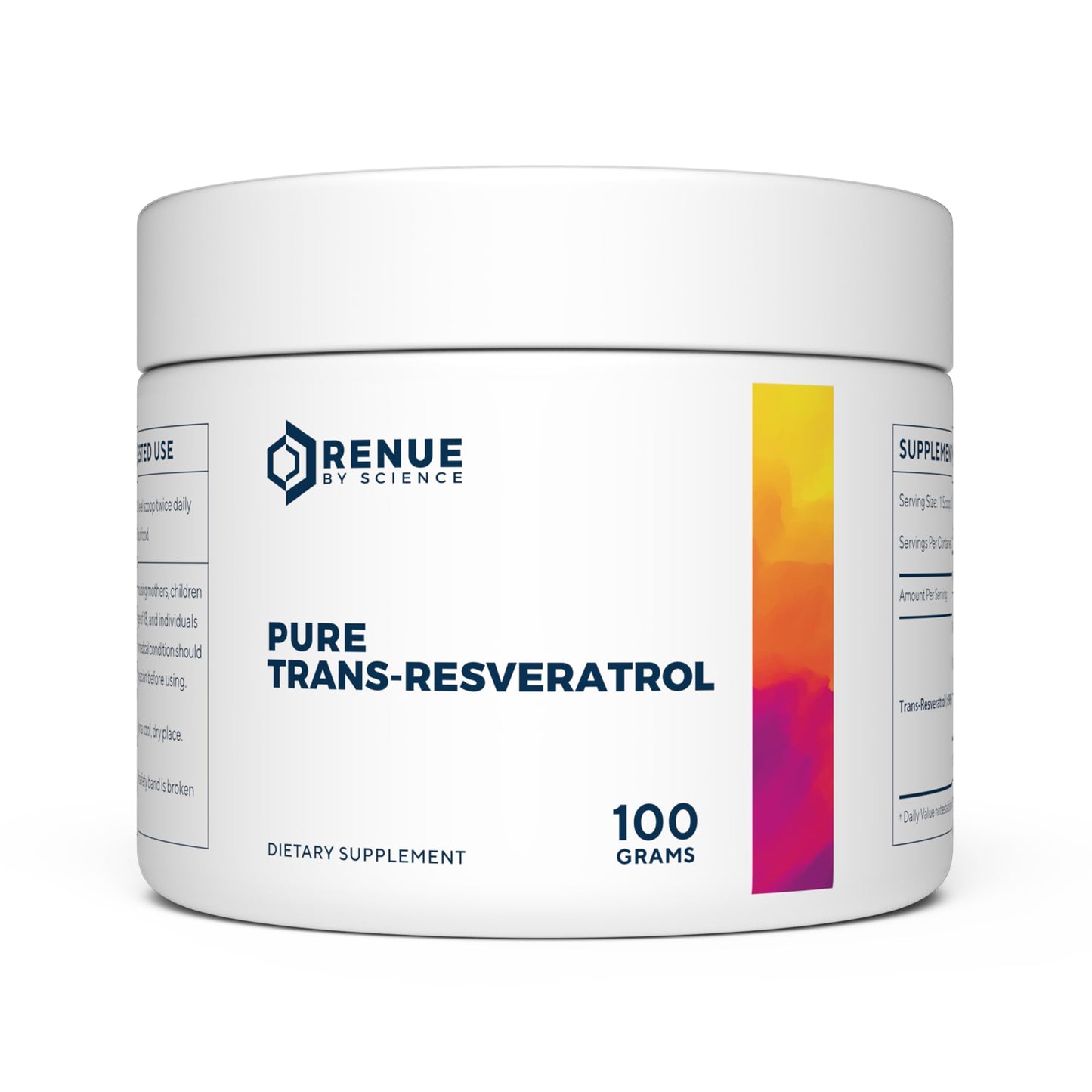 Renue By Science Resveratrol | High Strength Trans-Resveratrol Powder (100g) | Non-GMO & Allergen Free | Made in the USA