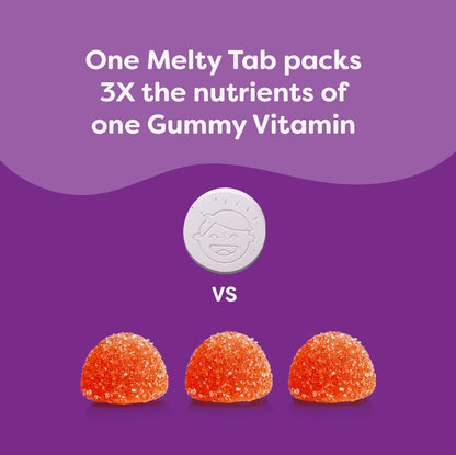 Renzo's Picky Eater Kids Multivitamin with Iron – Sugar-Free Orange Melty Tabs