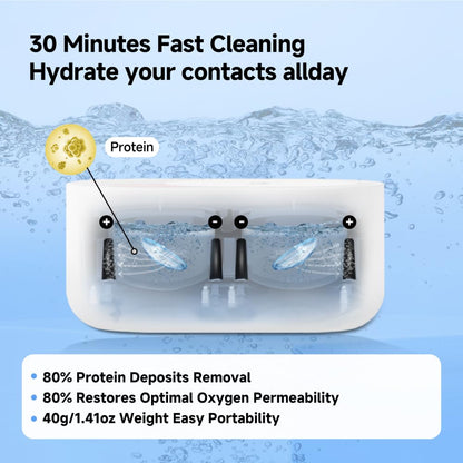Soft Contact Lens Cleaner with Electrophoresis Tech – ReO2 Mini Pro (Blue)