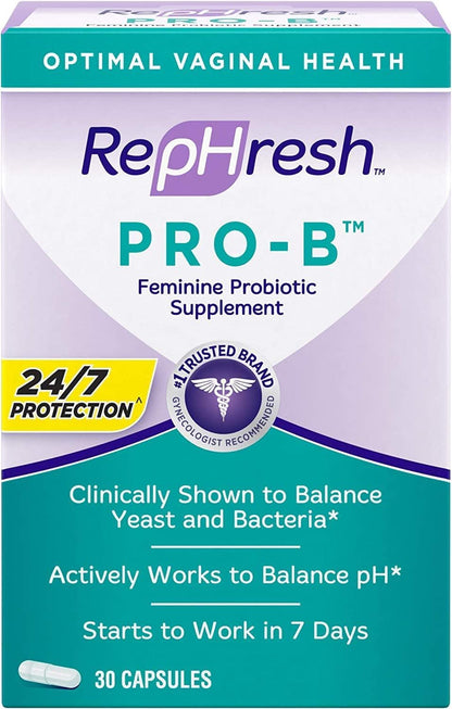 Rephresh Pro-B Probiotic Feminine Supplement - 3-Pack, 90 Capsules
