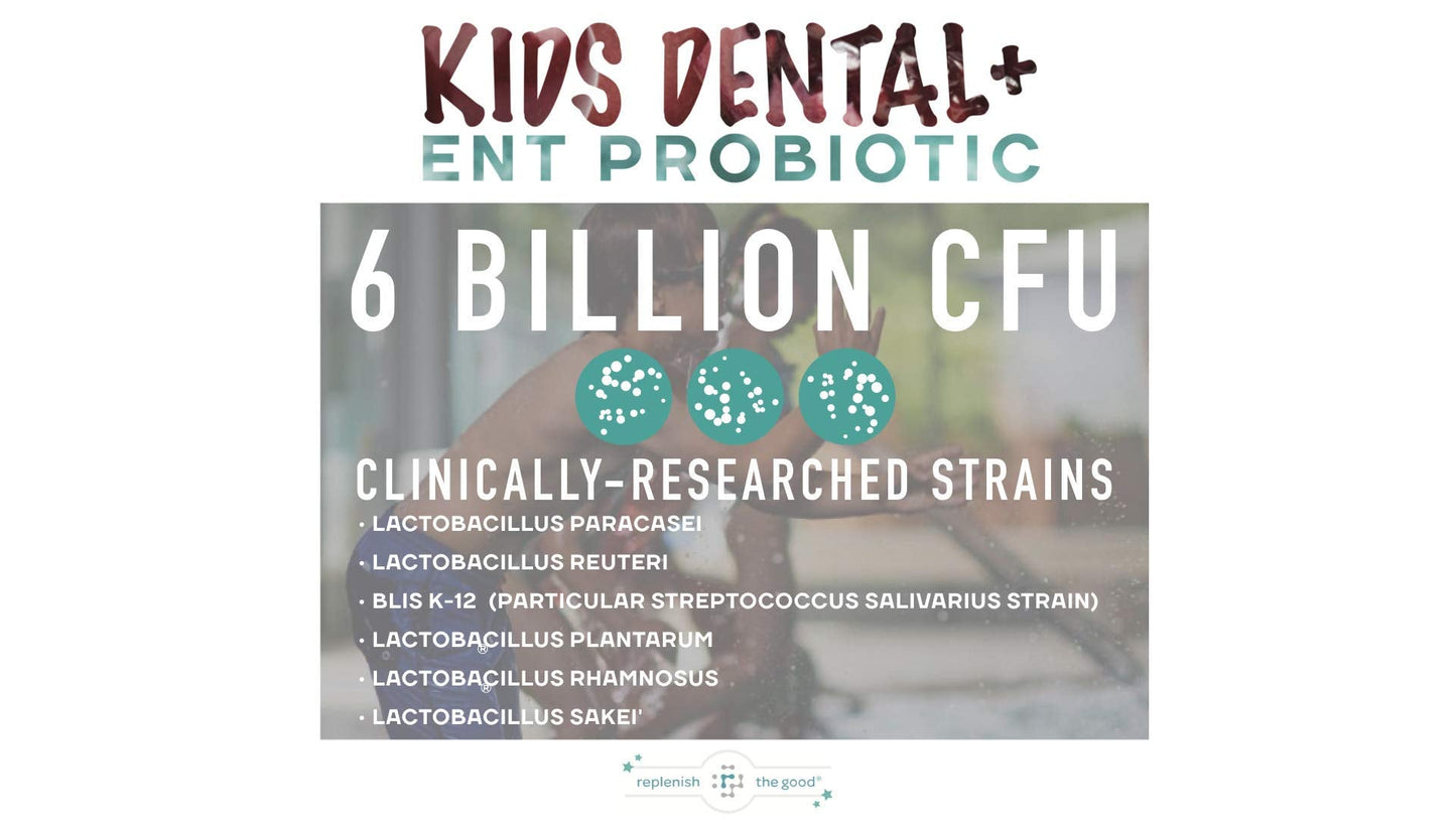 Children's Dental Probiotic Chewables – 6B CFU | Teeth & Gums, Bad Breath & ENT Support (Cherry-Pomegranate)
