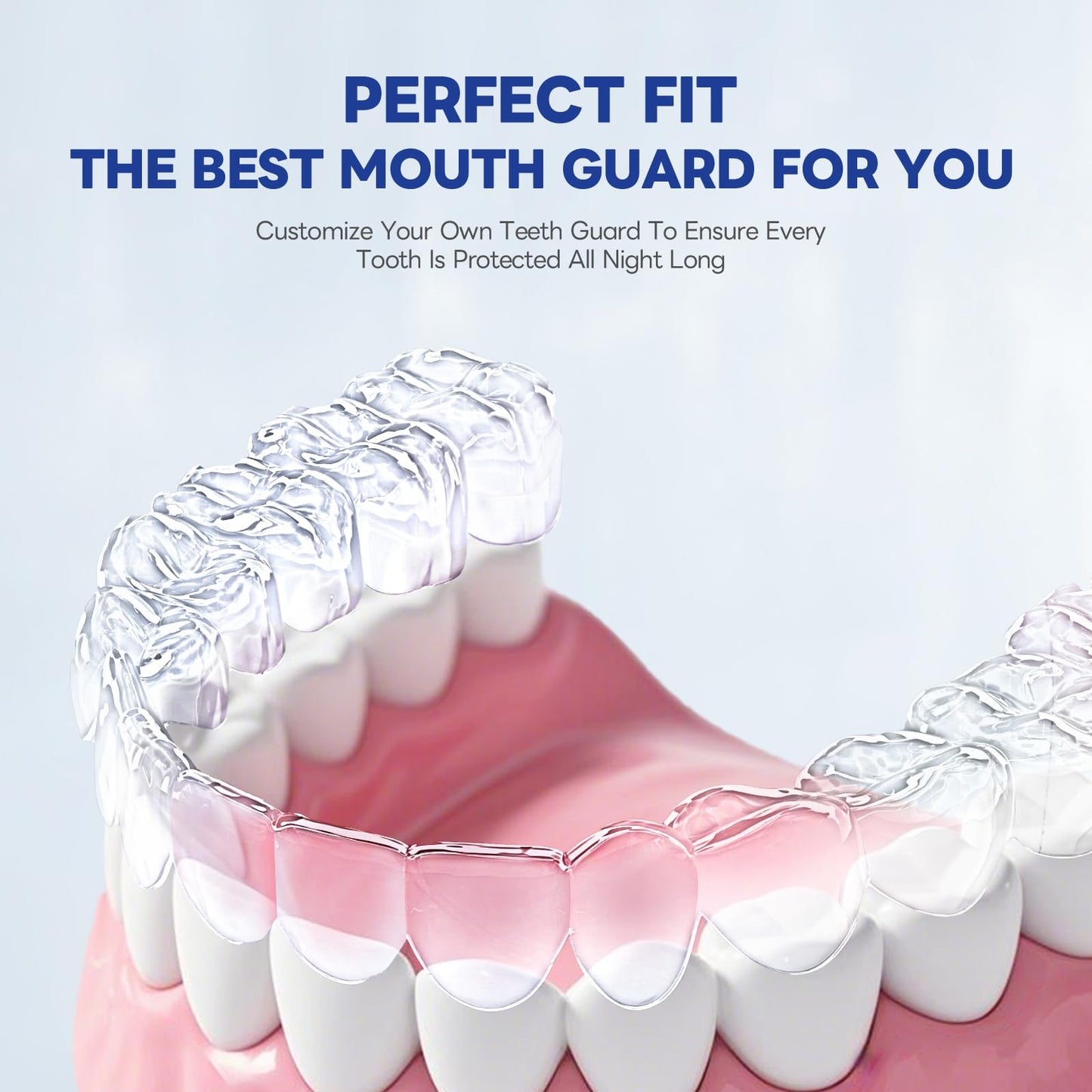 REROIO Night Mouth Guard for Teeth Grinding – 2-Size Adjustable Fit