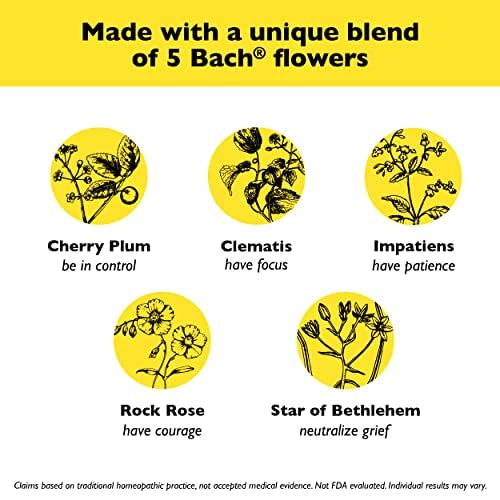 RESCUE Bach PASTILLES Lemon Flavor – Stress Relief Lozenges (6-Pack) | Homeopathic, Sugar & Gluten Free