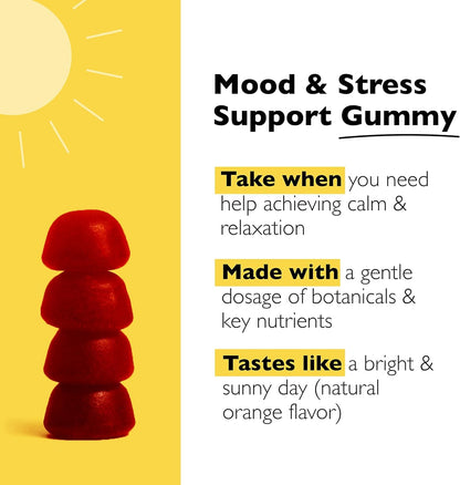 RESCUE Bach Plus Mood & Stress Gummies – Daytime Calm, Vegan, 3-Pack