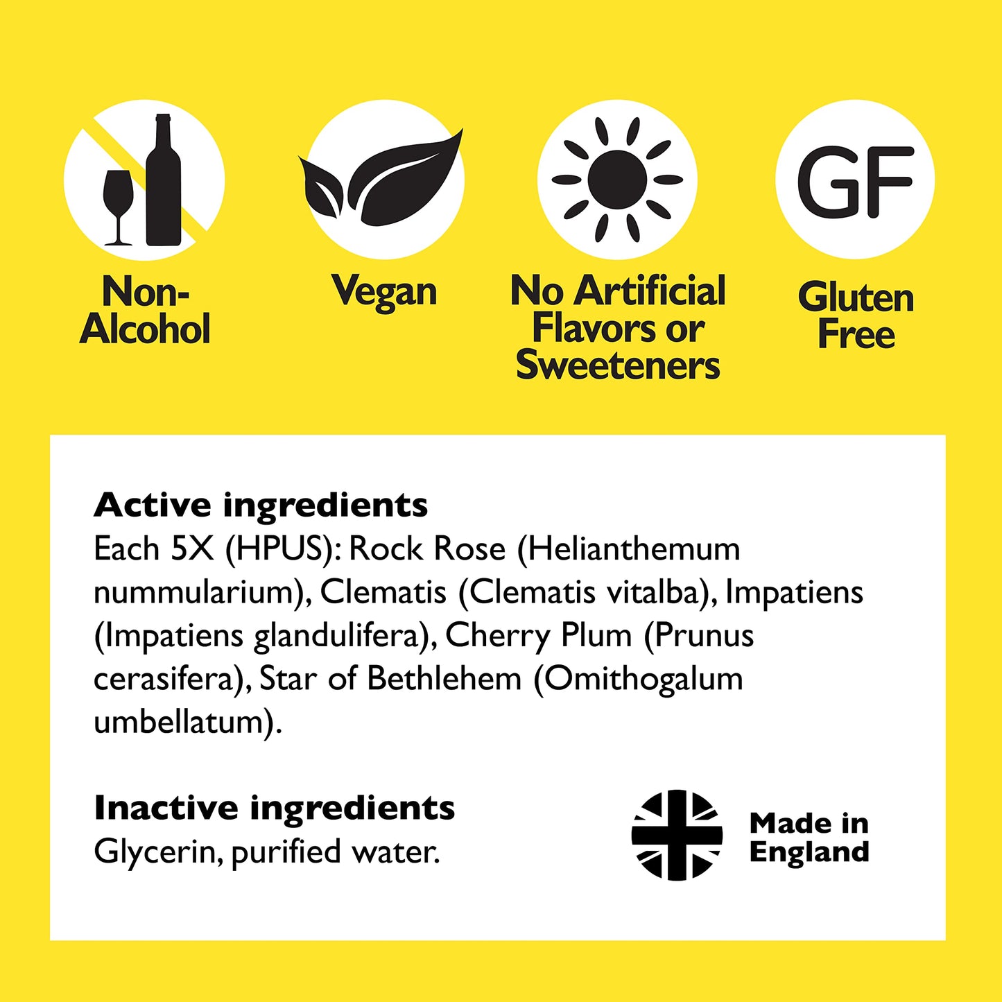RESCUE Bach Remedy Dropper 10mL – Natural Stress Relief, Vegan, Non-Alcohol Formula