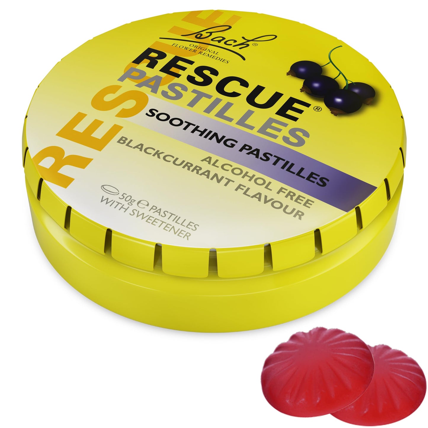 Rescue Pastilles Black Currant - Stress Relief Lozenges (35 Count)