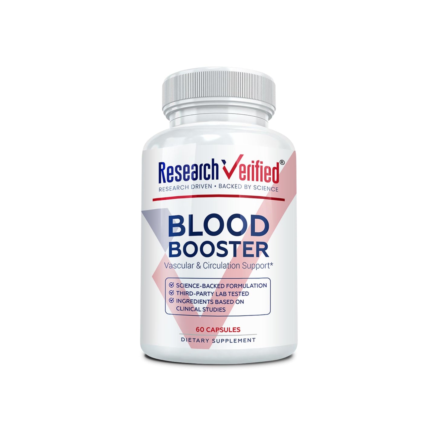 Research Verified Blood Booster – Blood Support with Hawthorn, Magnesium, Celery Seed Powder, BioPerine | 60 Capsules