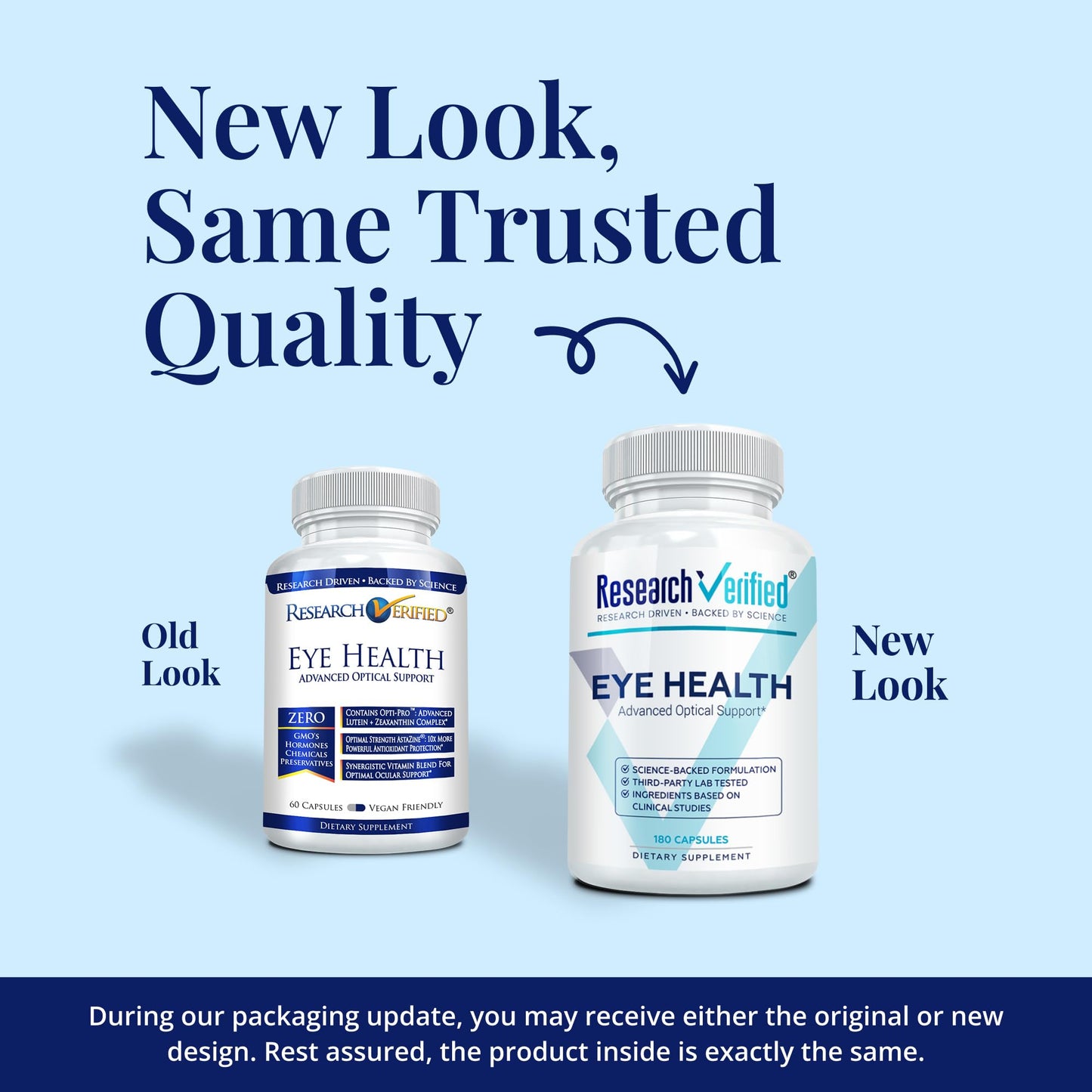 Research Verified Eye Health - Nourish and Protect Eyes and Vision, Support Healthy Retina, Improve Blood Supply to Eyes - Vitamins A, B, C, and E - 180 Capsules - 3 Month Supply - Made in The USA