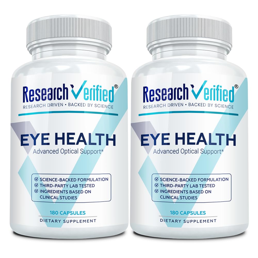 Research Verified Eye Health - Nourish Eyes & Vision, Support Retina, 360 Capsules | Made in USA