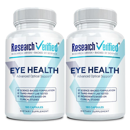 Research Verified Eye Health - Nourish Eyes & Vision, Support Retina, 360 Capsules | Made in USA