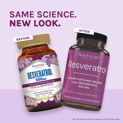 Reserveage Beauty Resveratrol 500 mg — Antioxidant Support for Heart & Aging