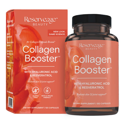 Reserveage Beauty Collagen Booster – Skin & Joint Support – 120 Capsules | Reserveage Nutrition