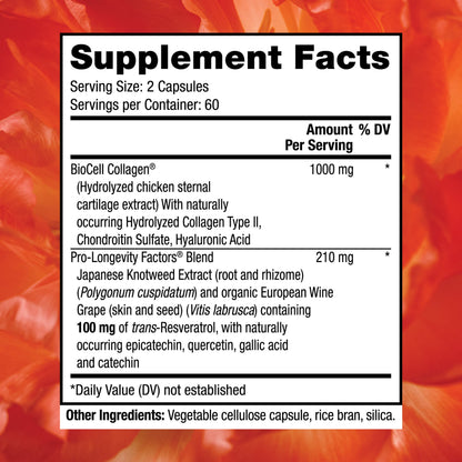 Reserveage Beauty Collagen Booster – Skin & Joint Support – 120 Capsules | Reserveage Nutrition