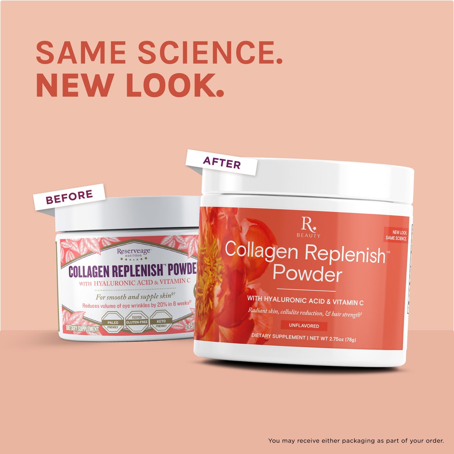Reserveage Beauty Collagen Replenish Powder – No-Taste Collagen for Radiant Skin & Hair