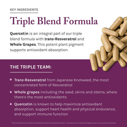 Reserveage Beauty Resveratrol 500 mg — Heart & Cellular Health Antioxidant Support | Vegan Capsule