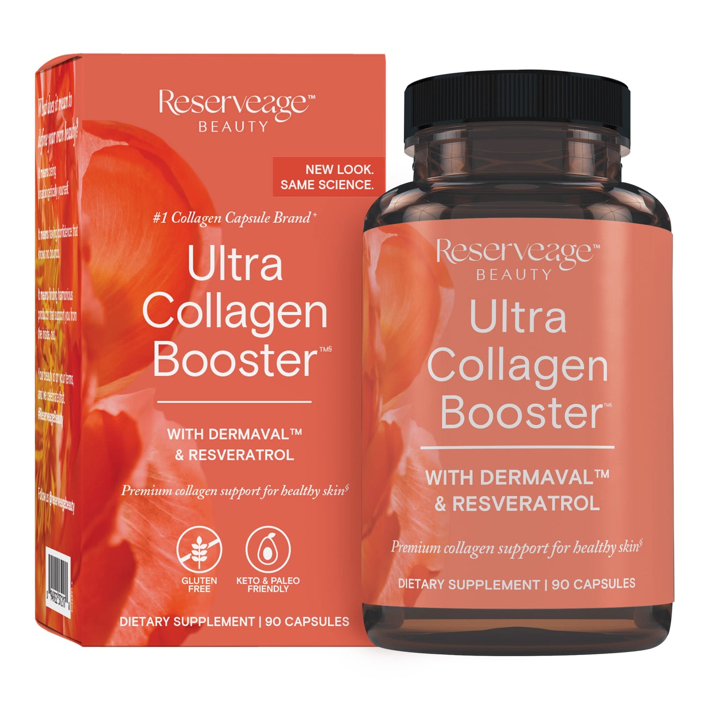 Reserveage Nutrition Ultra Collagen Booster | Skin Support, 90 Capsules