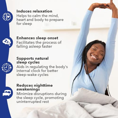 LifeSeasons Rest-ZZZ - Natural Sleep Support with Low-Dose Melatonin, GABA & Chamomile (120 Capsules)