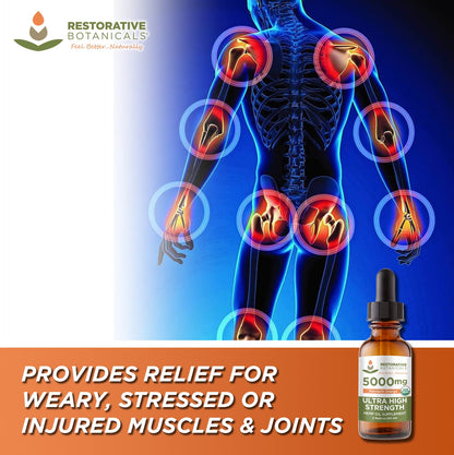 Restorative Botanicals Hemp Oil Drops 5000mg Mandarin Orange – USDA Organic