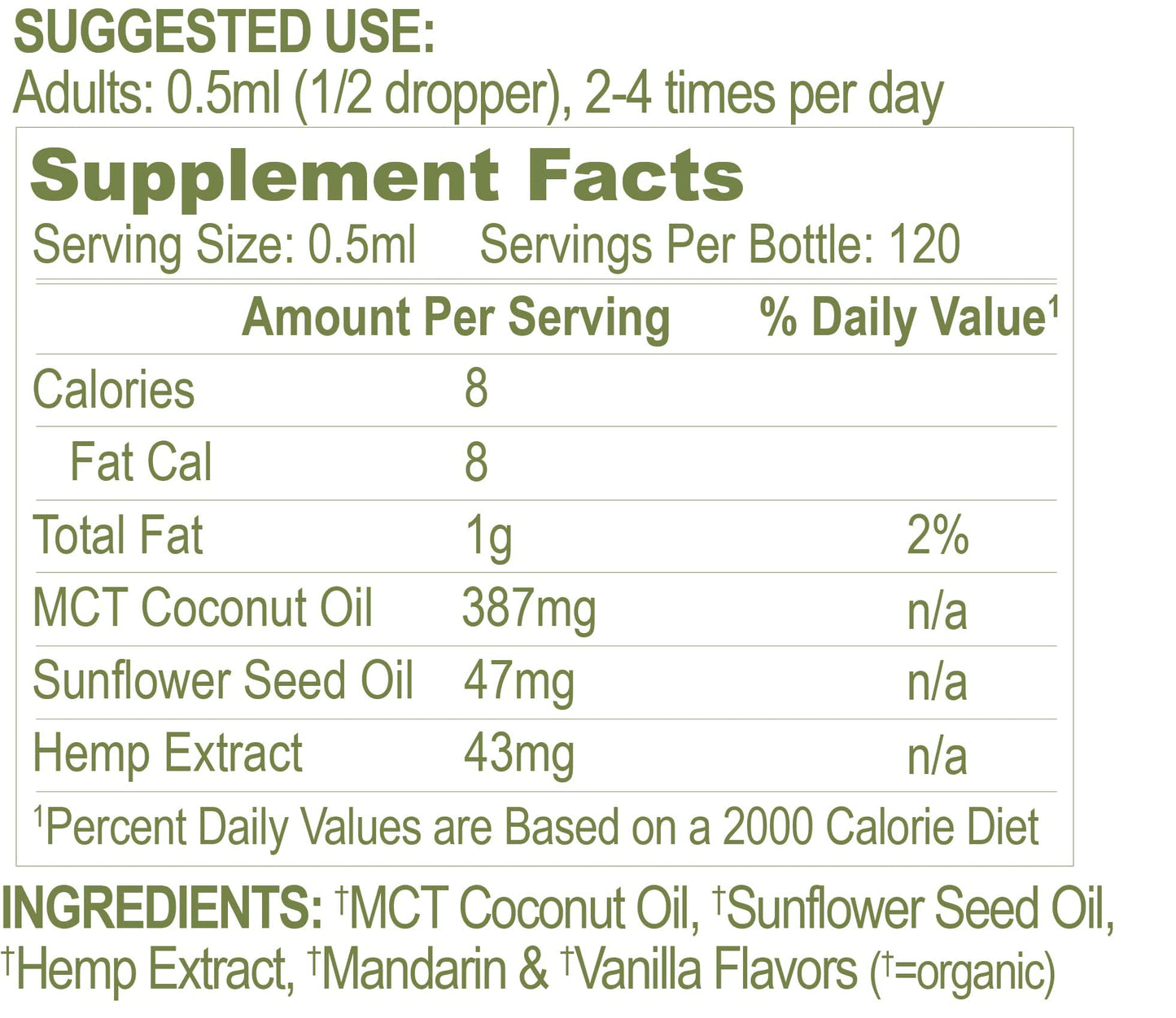 Restorative Botanicals Hemp Oil Drops 5000mg Mandarin Orange – USDA Organic