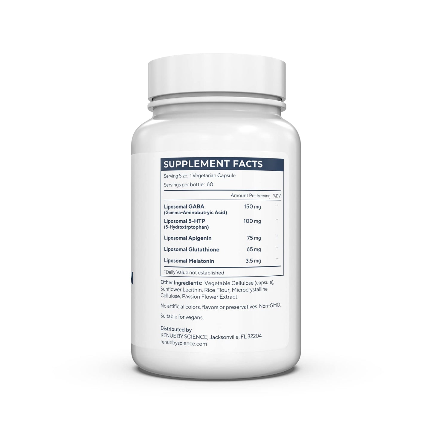 Renue By Science Restore PM | Liposomal Melatonin GABA Sleep Support | 60 Capsules | Made in USA | Non-GMO