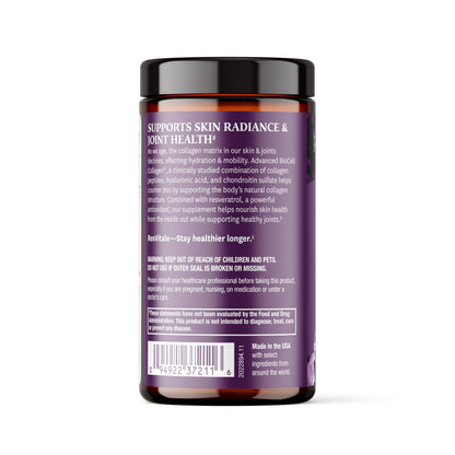 ResVitale Collagen Enhance - Hyaluronic Acid & Resveratrol - 120 Capsules