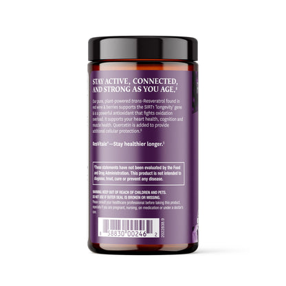 ResVitale Resveratrol 500 mg – 60 Veggie Capsules | Antioxidant & Immune Support