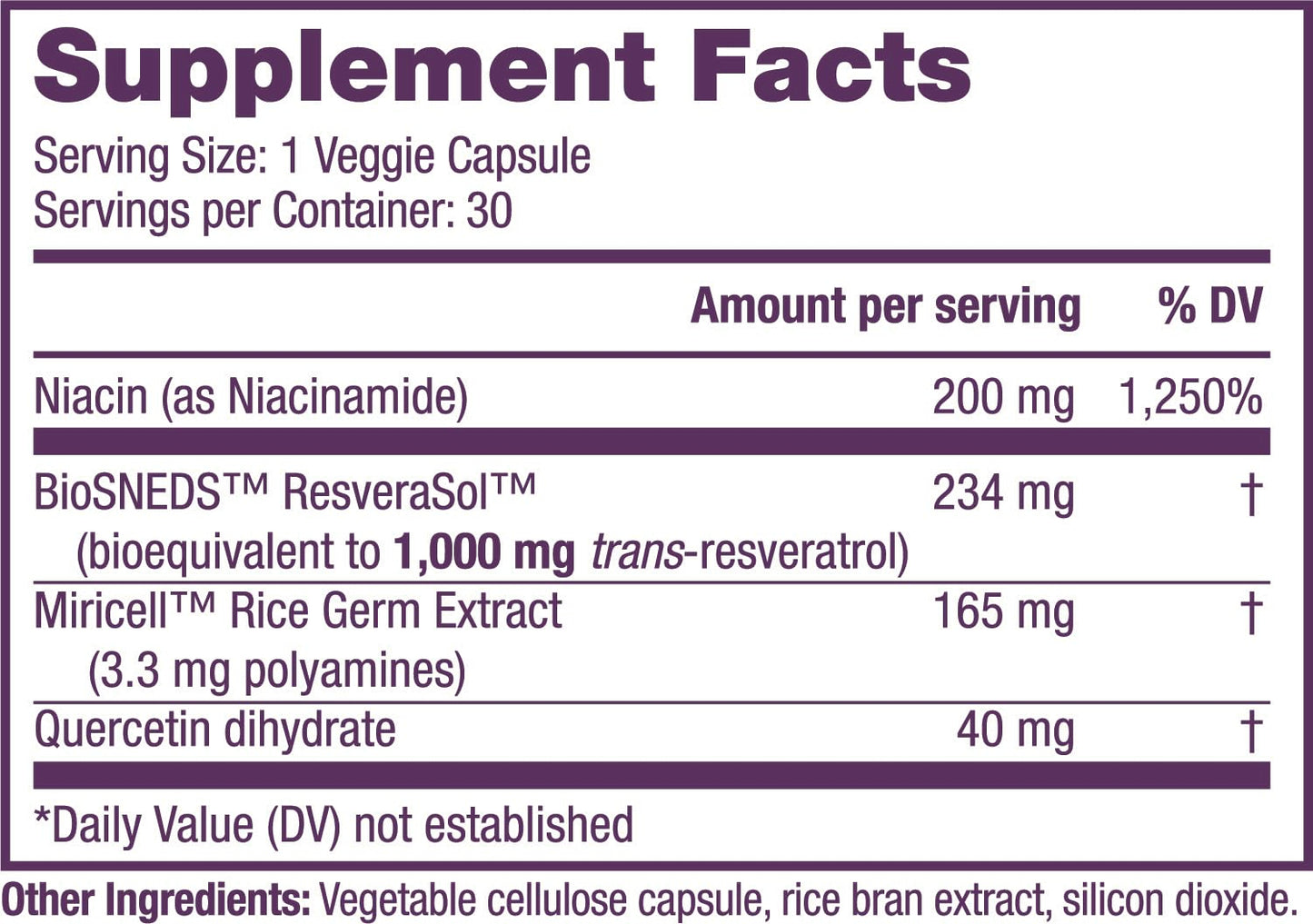 ResVitále Resveratrol + NAD & Miricell 1000 mg | Advanced Antioxidant Support | 30 Veggie Capsules