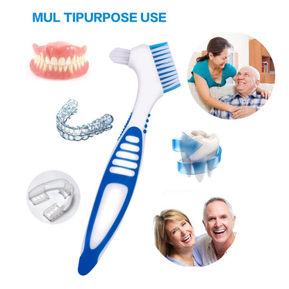 Leak-Proof Denture Case with Brush – Travel Retainer Box Set with Mirror