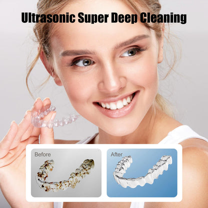 45kHz Ultrasonic Retainer Cleaner Machine – 3 Modes, IPX6 Waterproof, 200ml