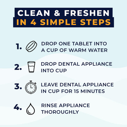 Retainer Cleaner Tablets 120 | Invisalign, Denture & Dental Appliance Cleaner - 4 Month Supply
