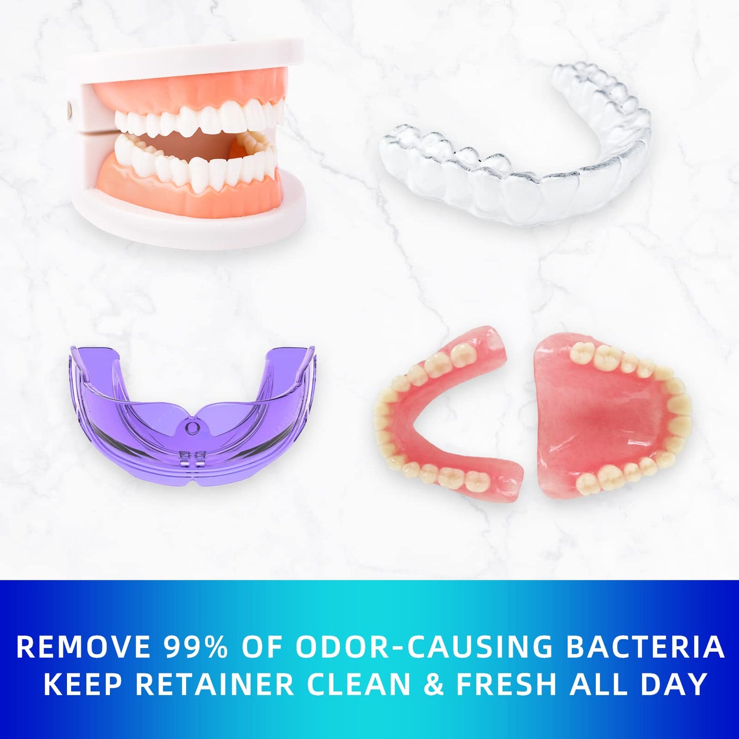 Retainer & Denture Cleaner Tablets – 36 Tabs (1 Month) for Aligners & Mouth Guards