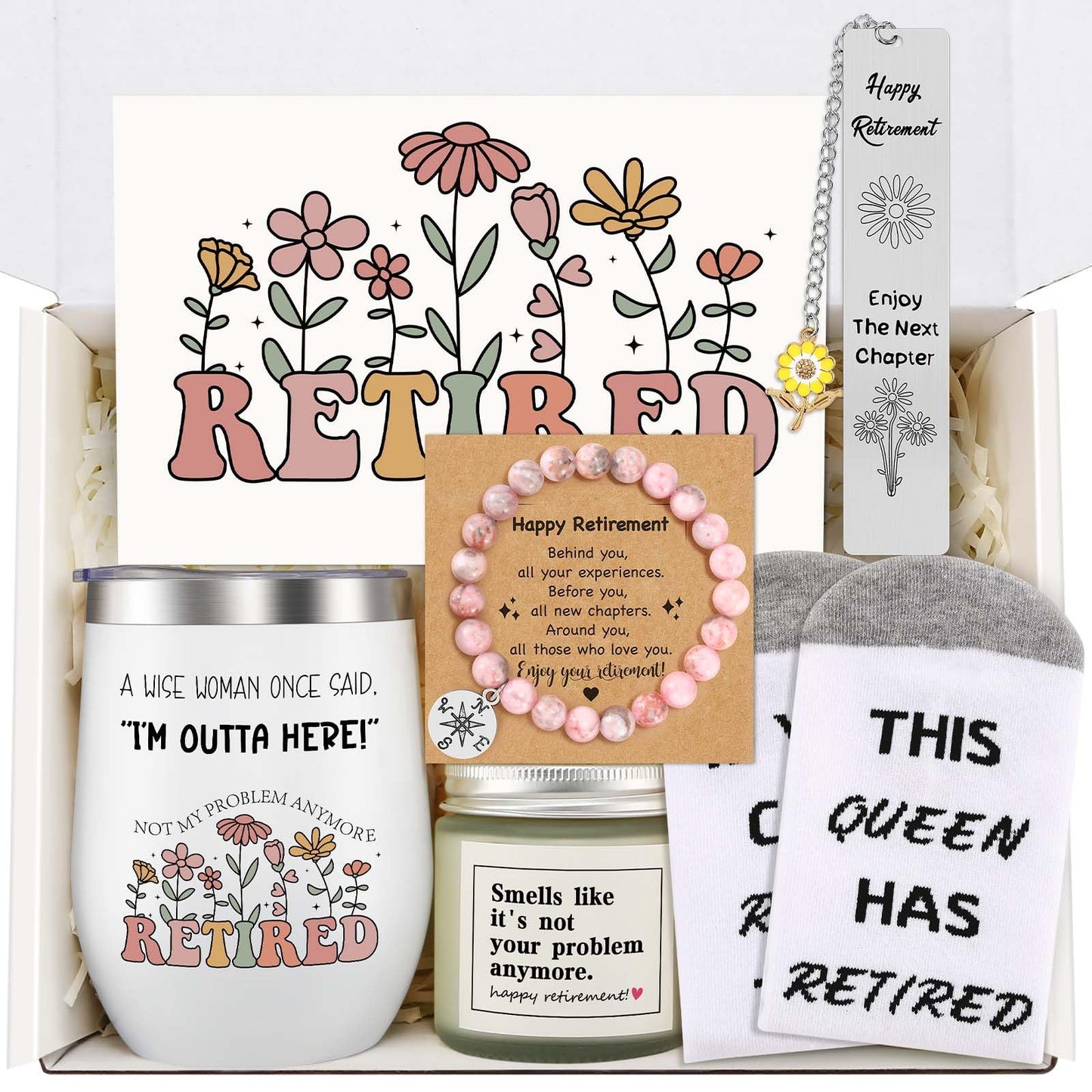 Retirement Gift for Woman – Coworker, Teacher, Nurse, Boss & Grandma Gift Basket
