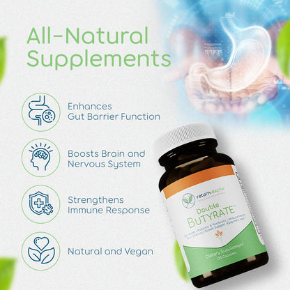 Return Healthy Double Butyrate Gut Health Supplement | 120 Caps
