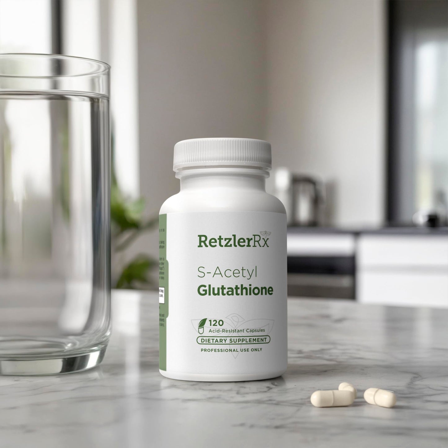 RetzlerRx S-Acetyl Glutathione Supplement 100 mg • Made in USA • Antioxidant Support