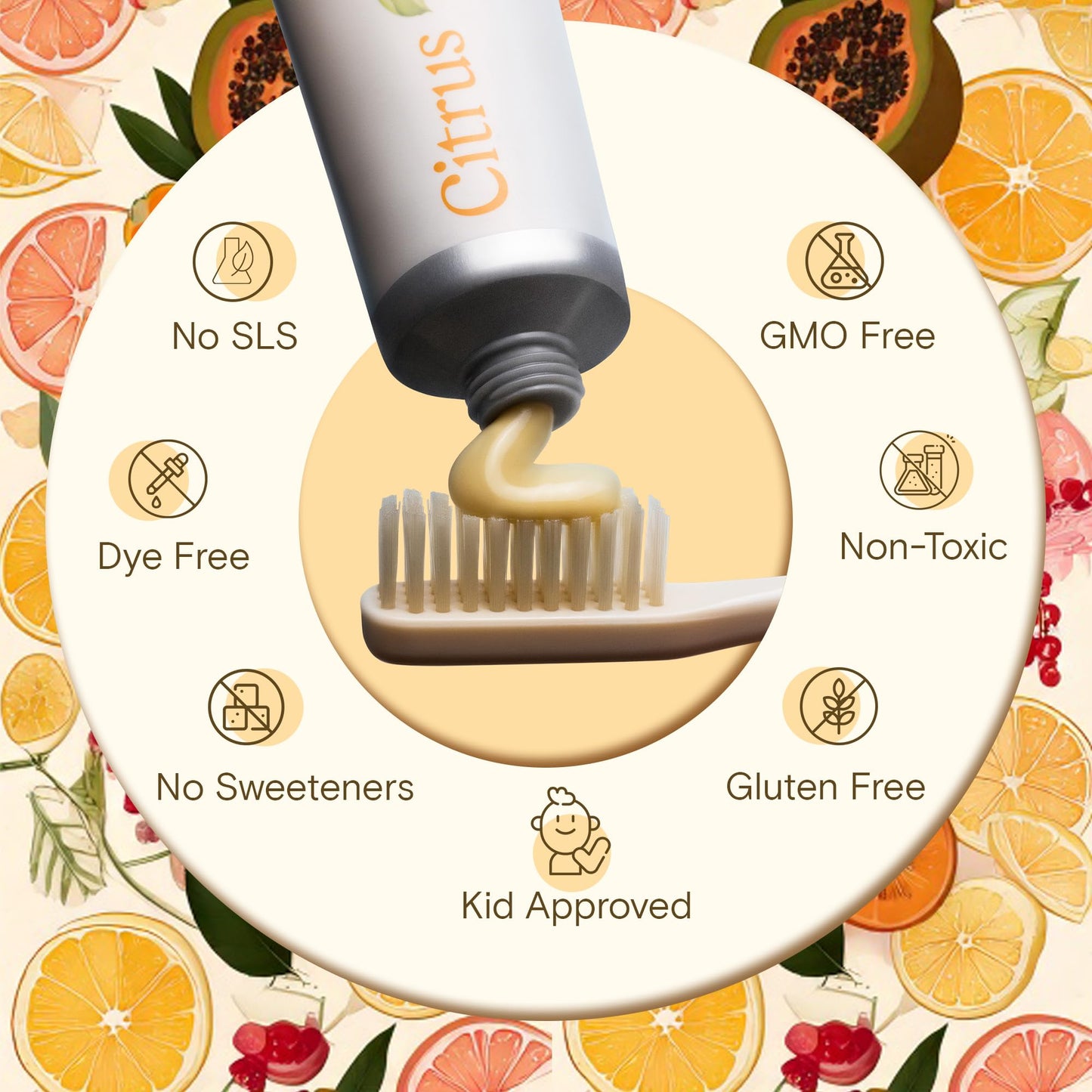 Revitin Toothpaste – Fluoride-Free Prebiotic Citrus (Pack of 2) | Non-Toxic, Kid Approved