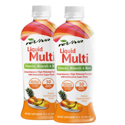 ReViva Liquid Multivitamin Twin Pack – 2 Bottles, 32 oz Each | Gluten Free