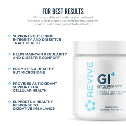 Revive MD GI Plus Digestive Health Supplement – 30 Servings, Gluten-Free, Gut Support