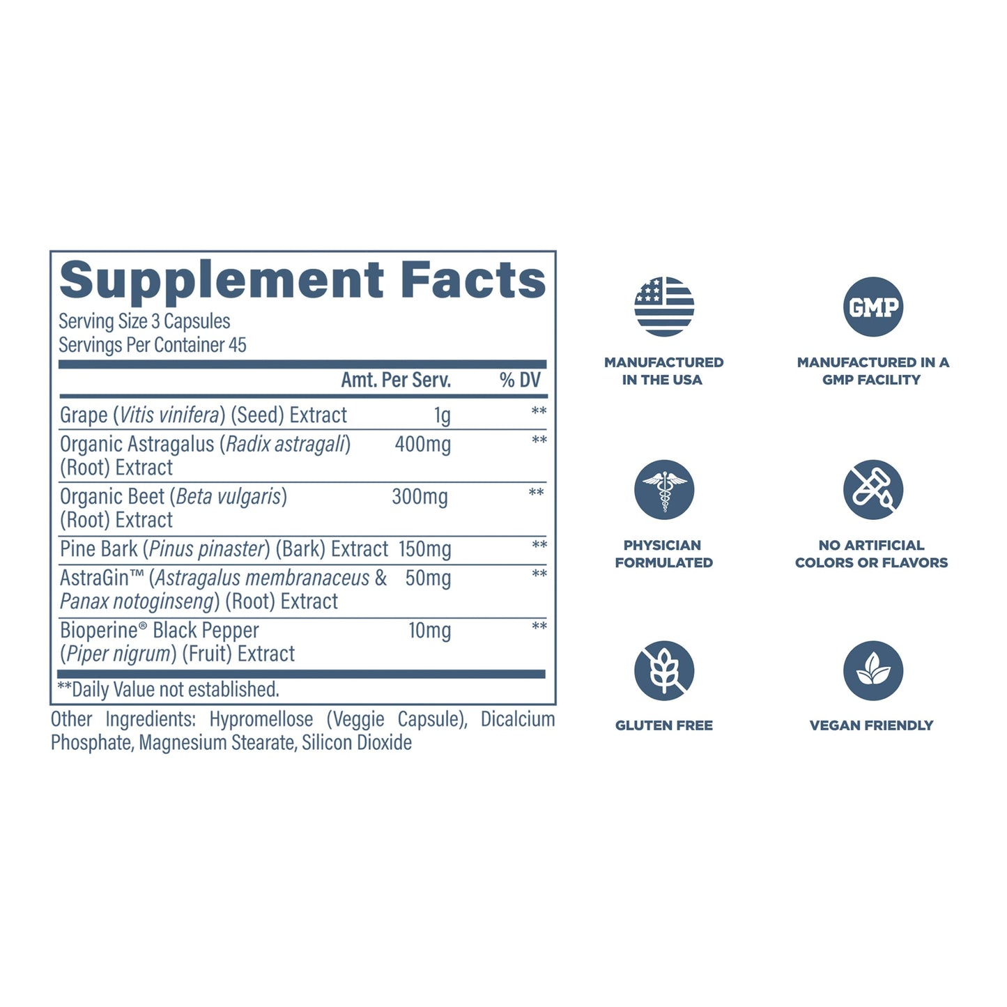 Revive MD Kidney Support – Plant-Based Kidney Detox Capsules | 135 Vegetarian Capsules (45 Servings)