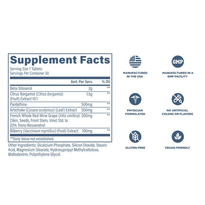 Revive MD Lipid Support Formula – Healthy Cholesterol, Endothelial & Triglyceride Support (30 Servings)