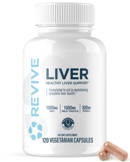 Revive MD Natural Liver Cleanse: Milk Thistle, NAC & TUDCA Detox | 120 Capsules