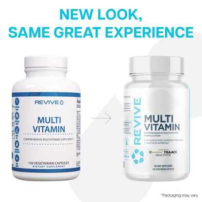 Revive MD Multi-Vitamin for Men & Women – Daily Multivitamin for Energy, Immunity & Health (150 Capsules, 30 Servings)