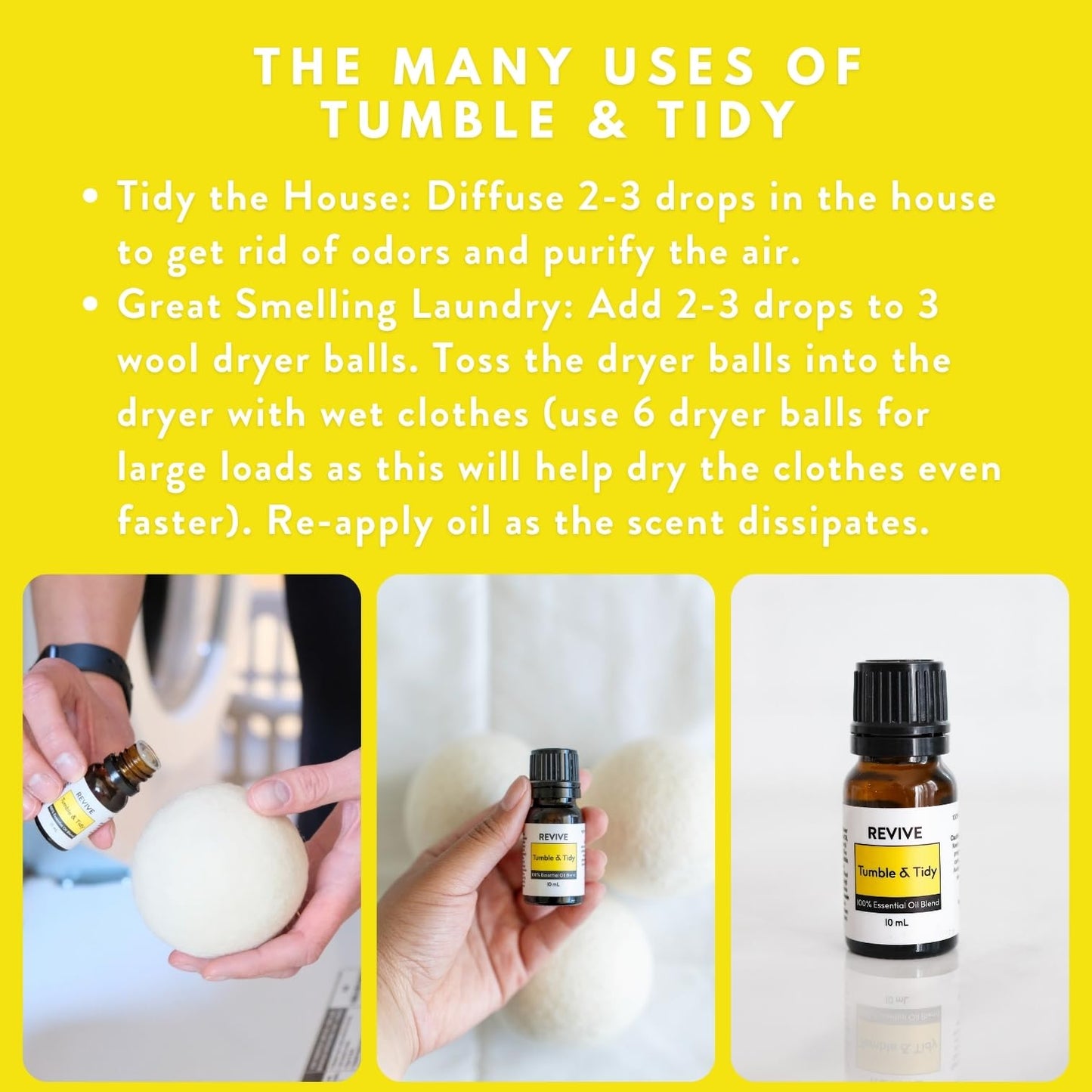 Tumble & Tidy Essential Oil Blend by Revive Essential Oils – 100% Pure Therapeutic Grade for Diffuser, Humidifier, Massage, Aromatherapy, Skin & Hair Care
