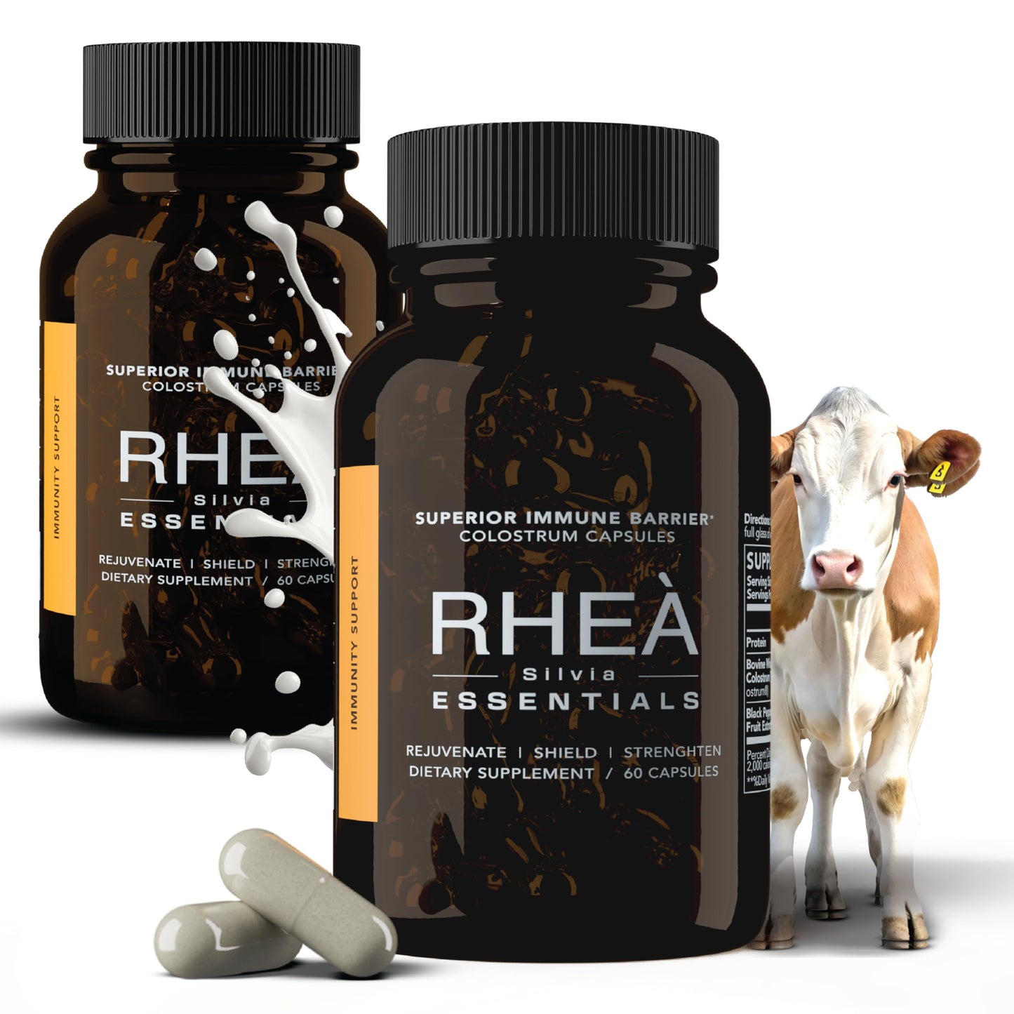 Rhea Bovine Colostrum Supplement for Women – Immune & Digestive Health (120 caps)