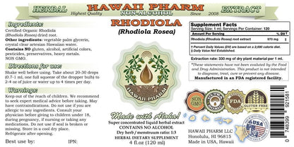 Rhodiola Alcohol-Free Liquid Extract – Organic Rhodiola Rosea Glycerite 2 oz